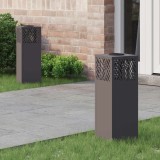 vidaXL Lumină LED Solară pentru Alei 2 pcs Negru Oțel laminat la rece 879723