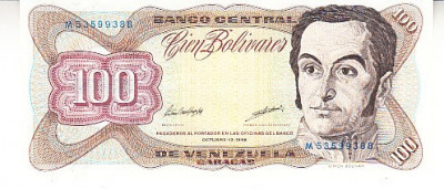 B11 6 - Bancnota foarte veche - Venezuela - 100 bolivares - 1998 foto