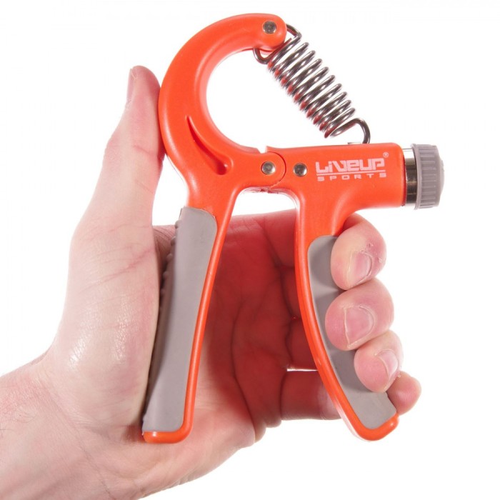 Flexor M&acirc;nă, LiveUp Sports, Ajustabil, Portocaliu, Capacitate 5-20kg