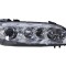 Far Mazda 6 (Gg/Gy), 06.2002-04.2005, fata, Dreapta, H1+H1+H3; electric; rama reflector argintie; cu motor, DEPO
