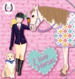 Cumpara ieftin I love horses (roz)/***