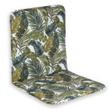 Pernă de scaun cu spătar, Verde Olive, Model Frunze de Banan, 85x43cm, CMCLASS
