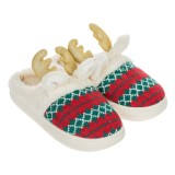 Papuci de Casă Damă, Model Cerb 3D, Talpă &Icirc;naltă, Multicolor, Poliester TPR
