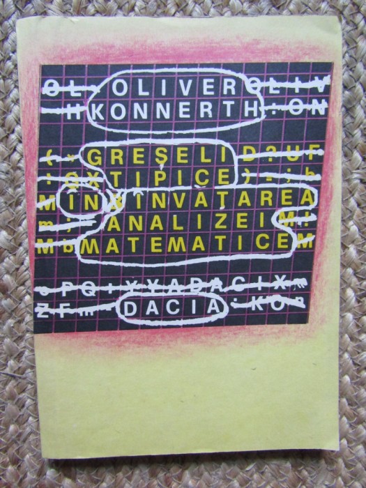 Greseli tipice in invatarea analizei matematice Oliver Konnerth