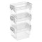 Set Trei Cutii Organizare, Transparent, 8.5x6.5x4.8 cm, Cu Capac