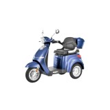 Scuter electric HECHT Citis Max Blue, scaun reglabil, cotiere, acumulator 60 V, 20 Ah, motor 800 W, viteza maxima de 25 km/h, albastru