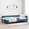 VidaXL Cadru de pat colțar cu headboard Manual albastru 80 x 200 cm