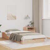 vidaXL Cadru de pat de podea Maro 75 x 190 cm Lemn de brad solid