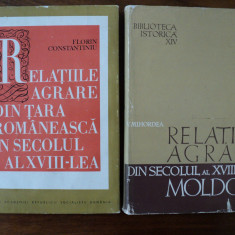 Relatiile agrare din secolul al XVIII-lea in Moldova / din Tara Romaneasca