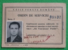 Ordin de servici CFR foto