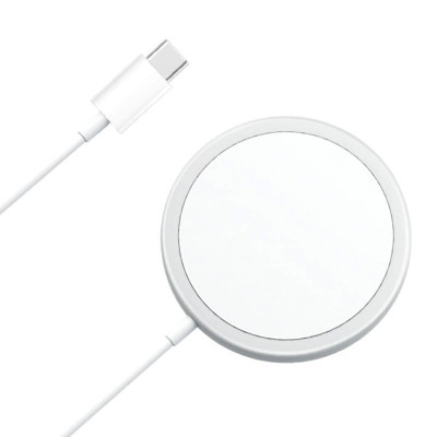 Incarcator magnetic wireless cu tehnologie magsafe 15w compatibil apple iphone cu incarcare rapida pentru 12/12 pro/12 foto