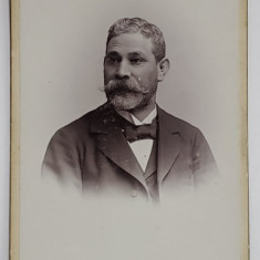 FOTOGRAFIE C.D.V. , STUDIO J. LANGHANS, PRAGA , DOMN CU BARBA , SFARSITUL SEC. XIX