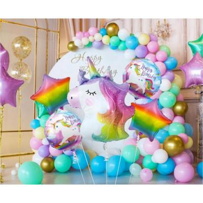 Set baloane din folie Unicorn 5 buc foto