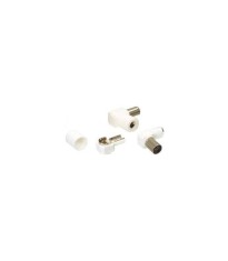 Conector coaxial mama ecranat plastic cotit 90 grade Valueline foto