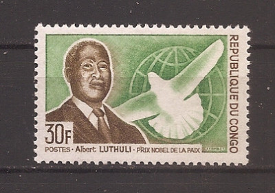 Congo 1968 - Comemorarea Luthuli, MNH foto