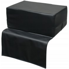 Scaun pentru copii pentru scaun de frizerie, puf negru pentru salonul de coafură