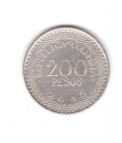 Moneda Columbia 200 pesos 2015, stare buna, curata, America Centrala si de Sud, Cupru-Nichel