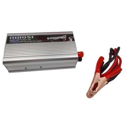 Invertor auto DEPOX&amp;reg;, Netzteil Helfer, 1500 W, metalic, 17 cm, cabluri alimentare incluse foto