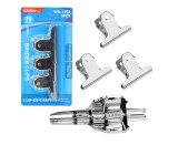 Set 3 clipsuri metalice pentru documente, 75 mm, Lean 22406