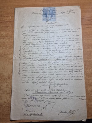 document in limba romana din anul 1920 - primaria comunei mizil foto