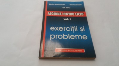 MARIAN ANDRONACHE /NICULAE GHICIU ALGEBRA PENTRU LICEU VOL 1--RF2/3 foto