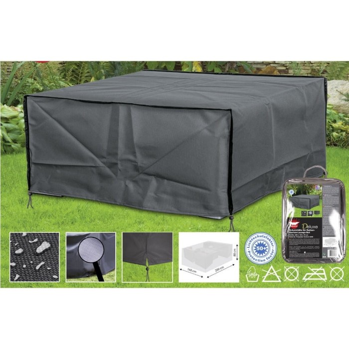 Husă de protecție Deluxe Rattan-Lounge, aprox. 200x160x80