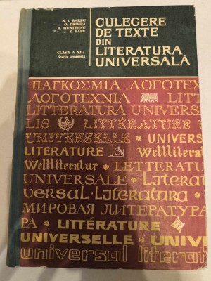 N. I. Barbu - Culegere de texte din literatura universala (editia 1967) foto