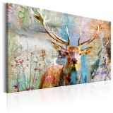 Cumpara ieftin Tablou - Deer on Wood 90x60 cm