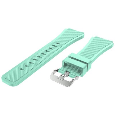 Curea silicon compatibila Fossil Q Grant, telescoape Quick Release, 22mm, Verde foto