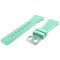 Curea silicon compatibila Fossil Q Grant, telescoape Quick Release, 22mm, Verde