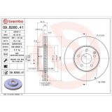 Set disc frana Mercedes Clasa C (W204) 01.07-01.15, Clasa E (W212) 01.09-12.16, Clasa E Convertible (A207) 01.10-12.16, Clasa E Coupe (C207) 01.09-12, BREMBO
