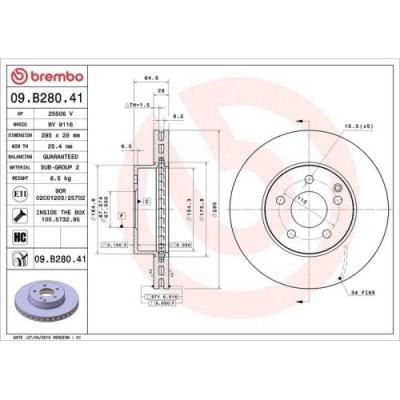 Set disc frana Mercedes Clasa C (W204) 01.07-01.15, Clasa E (W212) 01.09-12.16, Clasa E Convertible (A207) 01.10-12.16, Clasa E Coupe (C207) 01.09-12 foto