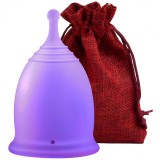 Cupă Menstruală Ball Linovit Store, Violet, Mărimea S, Silicon Medical, Reutilizabilă 5-10 Ani, Protectie 12h