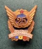 Insigna Scoala Militara de Aviatie 25 ani 1950 1975