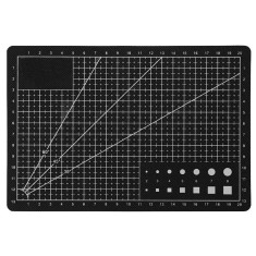 Placa pentru taiere precisa, modelare, cu auto-vindecare A5, 15 x 22 cm, scara clar vizibila, negru