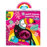 Carte de colorat cu paiete magice