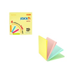 Magic Notes Autoadeziv 76 X 76 Mm, 100 File, Stick&amp;quot;n Magic Notes - 4 Culori Pastel foto