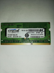 Memorie Sodimm CRUCIAL 4Gb DDR3 1600Mhz PC3L-12800, 1.35v , CT51264BF160BJ.8FN foto