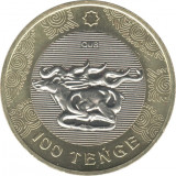 Kazakhstan 100 Tenge 2022 (Gold plaques) 24.5 mm, B11, KM-New UNC !!!, Asia
