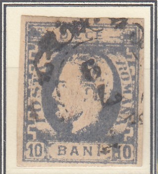 ROMANIA 1872LP 31c CAROL I CU BARBA10 BANI ULTRAMARIN IMPRESIUNE DEFECTUOASA T 1 foto