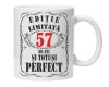 Cana alba personalizata &quot;editie limitata&quot;, 57 ani, INOVATIX&reg;. 330ml, Oem