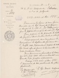 Document masonic vechi 1912 &ndash; Grand Orient de Belgique (Bruxelles) francmasonerie &ndash; scrisoare originala cu stampila