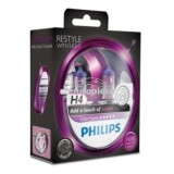 Set 2 becuri Philips H4 ColorVision mov 12V 60/55W 12342CVPPS2