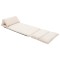 Scaun de podea pliabil, crem, microfibra