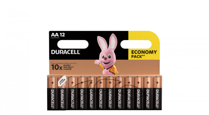 Baterie alcalină de bază Duracell AA (MN1500) (1,5 V) B12