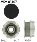 SKF VKM 03107 Sistem roata libera, generator