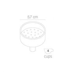 Palnie Forever pentru moka inox 4 cesti