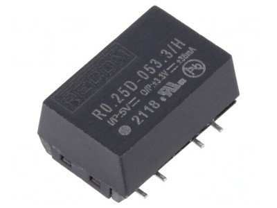 Convertor DC/DC 0.25W 5V la 3.3V 38mA foto