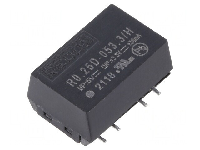 Convertor DC/DC 0.25W 5V la 3.3V 38mA