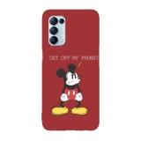 Husa compatibila cu Oppo A54 5G, Viceversa, model Mickey get off my phone, Silicon, TPU, Transparent, Carcasa